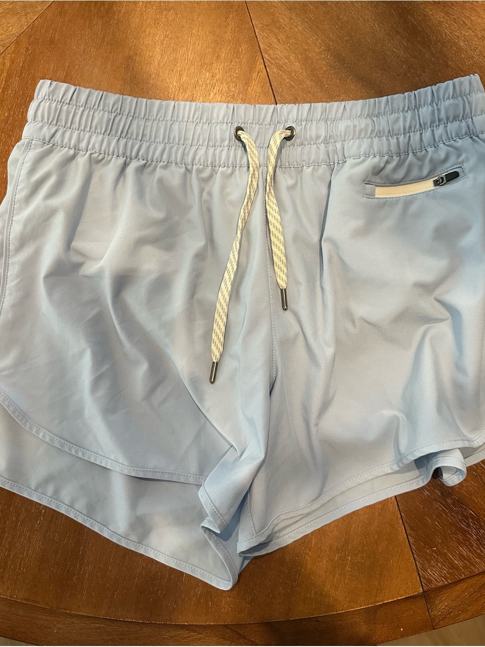 Vuori clementine 4” Light Blue Athletic Shorts with Drawstring